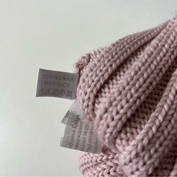 Catya Girls Pink Wool Knit Pom-Pom Hat - Picture 6 of 8